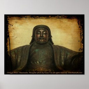 Chinggis Khan, Ulaanbaatar, Mongolei Poster
