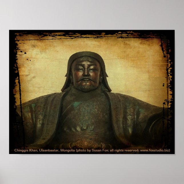 Chinggis Khan, Ulaanbaatar, Mongolei Poster (Vorne)