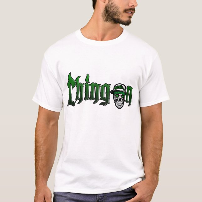 chingon Schädel-Kappengrün 3 T-Shirt (Vorderseite)