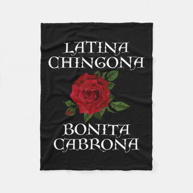 Chingona Bonita Cabrona Hispanic Chicana Feminist Fleecedecke (Vorderseite)