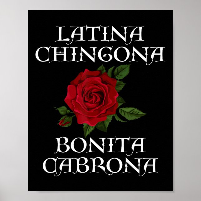 Chingona Bonita Cabrona Hispanic Chicana Feminist Poster (Vorne)