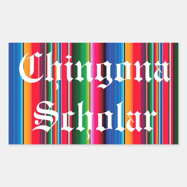 Chingona Scholar Sarape Sticker (Vorderseite)