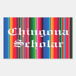 Chingona Scholar Sarape Sticker