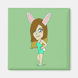 Chini Bunny Girl Magnet
