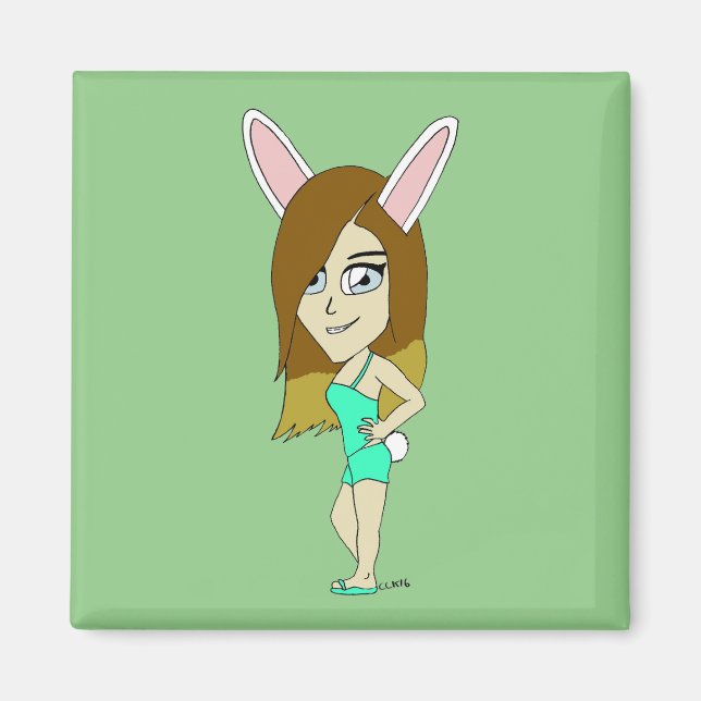 Chini Bunny Girl Magnet (Vorne)