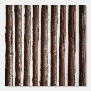 CHINKED LOG CABIN WALLPAPIER TAPETE