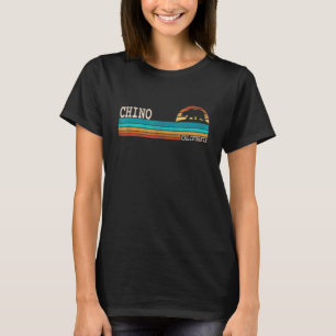 Chino California Staat Bear Retro Sunset T-Shirt