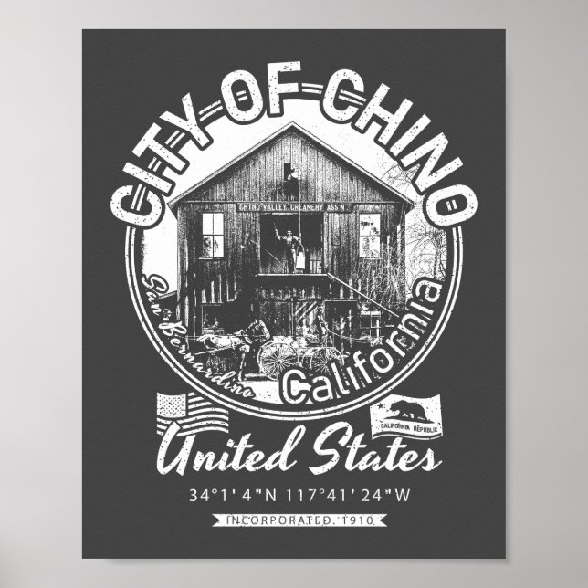CHINO SAN BERNARDINO KALIFORNIA - CHINO CA POSTER (Vorne)