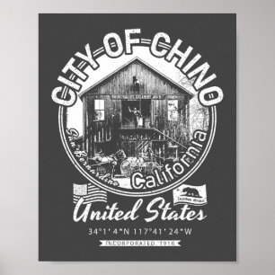 CHINO SAN BERNARDINO KALIFORNIEN - STADT CHINO CA POSTER