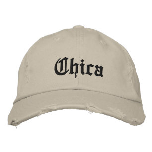 Chino Twill Cap gestört Bestickte Kappe