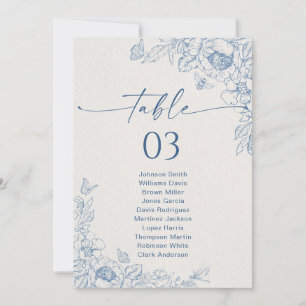 Chinoiseri Tafelkarten mit Blumenmuster