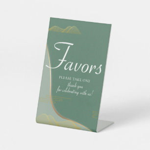 Chinoiserie Abstrakt Cloud Pattern Gold Line Gefal Sockelschild