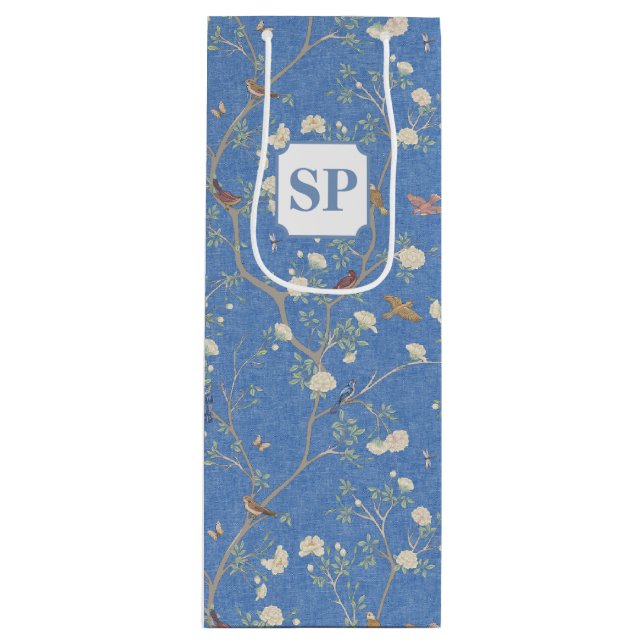 Chinoiserie Al Porto Geschenktüte Für Weinflaschen (Vorderseite)