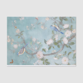 Chinoiserie aquamarines blaues Papiertaschentuch Seidenpapier