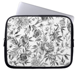 Chinoiserie-Aquarell-Blumen-Botanik-Malerei Laptopschutzhülle