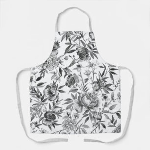 Chinoiserie-Aquarell-Blumen-Botanik-Malerei Schürze