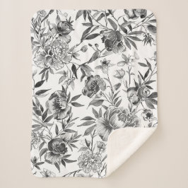 Chinoiserie-Aquarell-Blumen-Botanik-Malerei Sherpadecke