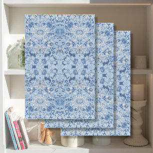 Chinoiserie Asian Floral Blue und White Decoupage Seidenpapier