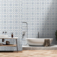Chinoiserie Asiatischer Einfluss Blau und Weiß