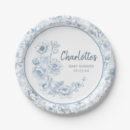 Chinoiserie Baby Shooting Paper Teller - Dusty Blu