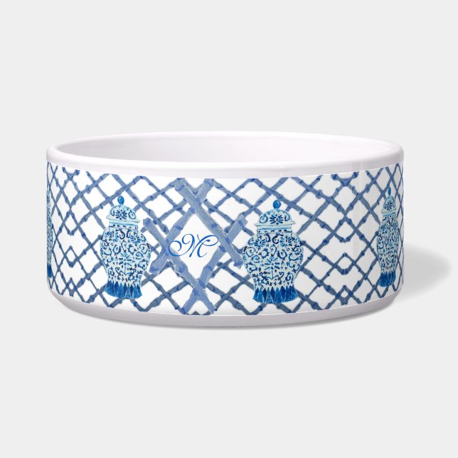 Chinoiserie Bamboo Ginger Jar Jars Water Napf (Vorderseite)