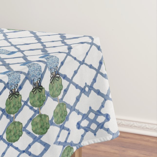 Chinoiserie Bamboo Topiaries Tischdecke (Beispiel)