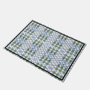 Chinoiserie Bamboo Topiaries Topiary Doormat Rug Fußmatte