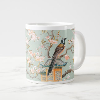 Chinoiserie Bird & Blossom Tasse im Grünen