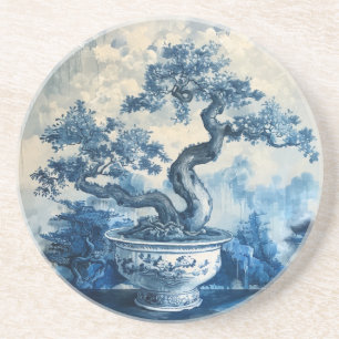 Chinoiserie Blau und Weiß Porzellan Design Getränkeuntersetzer