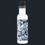Chinoiserie Blau- und Weißspitzen Blume Edelstahlflasche<br><div class="desc">Die Shabby Chic-Wasserflasche zeichnet sich durch ein elegantes chinoiserie-Design aus,  das mit den faszinierenden blauen und weißen Tornfloralen zum Leben erweckt wird. Macht eine tolle Geschenkidee! Matching-Elemente im Speicher verfügbar.</div>