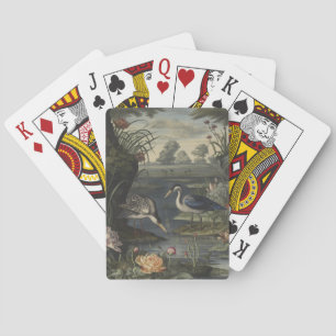 Chinoiserie Blue Crane Antike Botanische Spielkart Spielkarten
