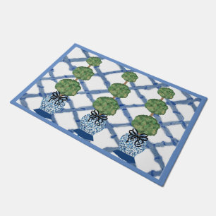 Chinoiserie Blue Ginger Jars Doormat Begrüßungsmat Fußmatte