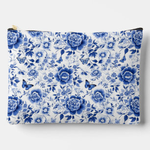 Chinoiserie Blue Makeup Bag Zubehörtasche