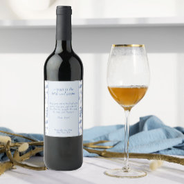 Chinoiserie Blue Paradies für Kletterhexen: Weinetikett