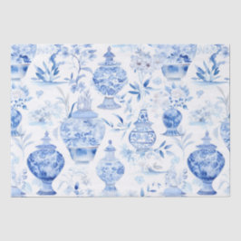 Chinoiserie Blue Tissue Paper Seidenpapier