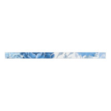 Chinoiserie Blue Wild Blume Grosgrain Ribbon