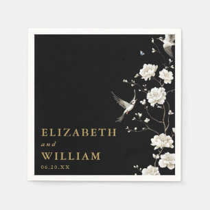 Chinoiserie Blumengarten Hochzeit Serviette