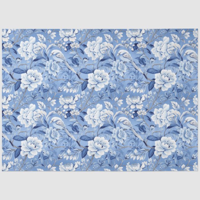 Chinoiserie Blumenmuster Papier (Vorderseite)