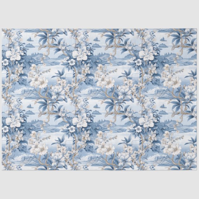 Chinoiserie Blumenmuster Papier (Vorderseite)