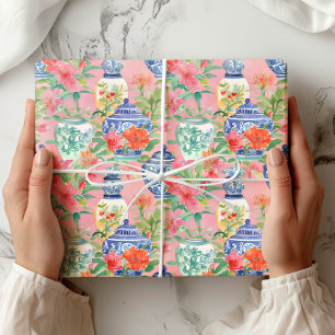 Chinoiserie Blumenmuster Papier Geschenkpapier