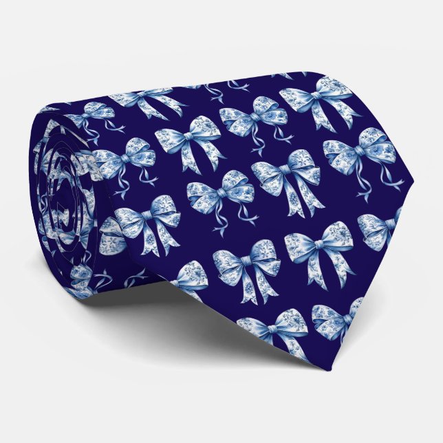 Chinoiserie Bow Coquette Krawatte (Gerollt)