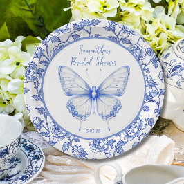 Chinoiserie Butterfly Brautparty Pappteller