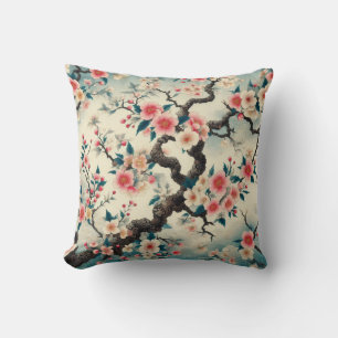 Chinoiserie Cherry Blossom Sakura Muster Kissen