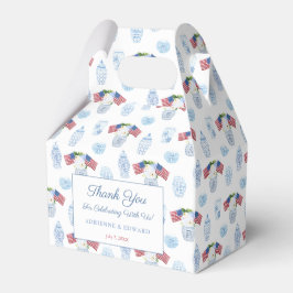 Chinoiserie Chic 4. Juli Hochzeit Geschenkschachtel