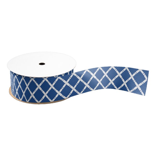 Chinoiserie Chic Bamboo | Blau und Weiß Ripsband (Spule)