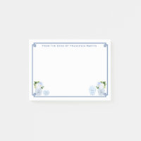 Chinoiserie Chic Blau und Weiß Personalisiert