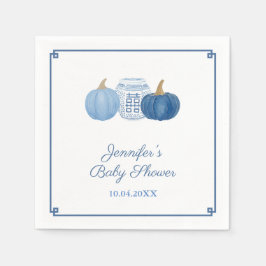 Chinoiserie Chic Blue Pumpkins Baby Duschkabine Pa Serviette
