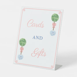 Chinoiserie Chic Girl Kinderduschkarten und Gesche Sockelschild