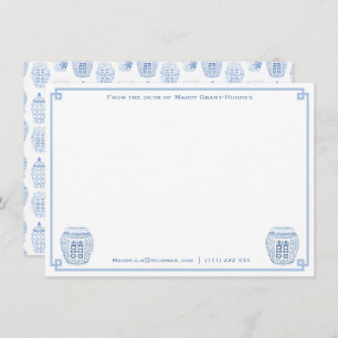 Chinoiserie Chic Stationery vom Schreibtisch des N Mitteilungskarte