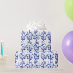 Chinoiserie China Blue Geschenkpapier